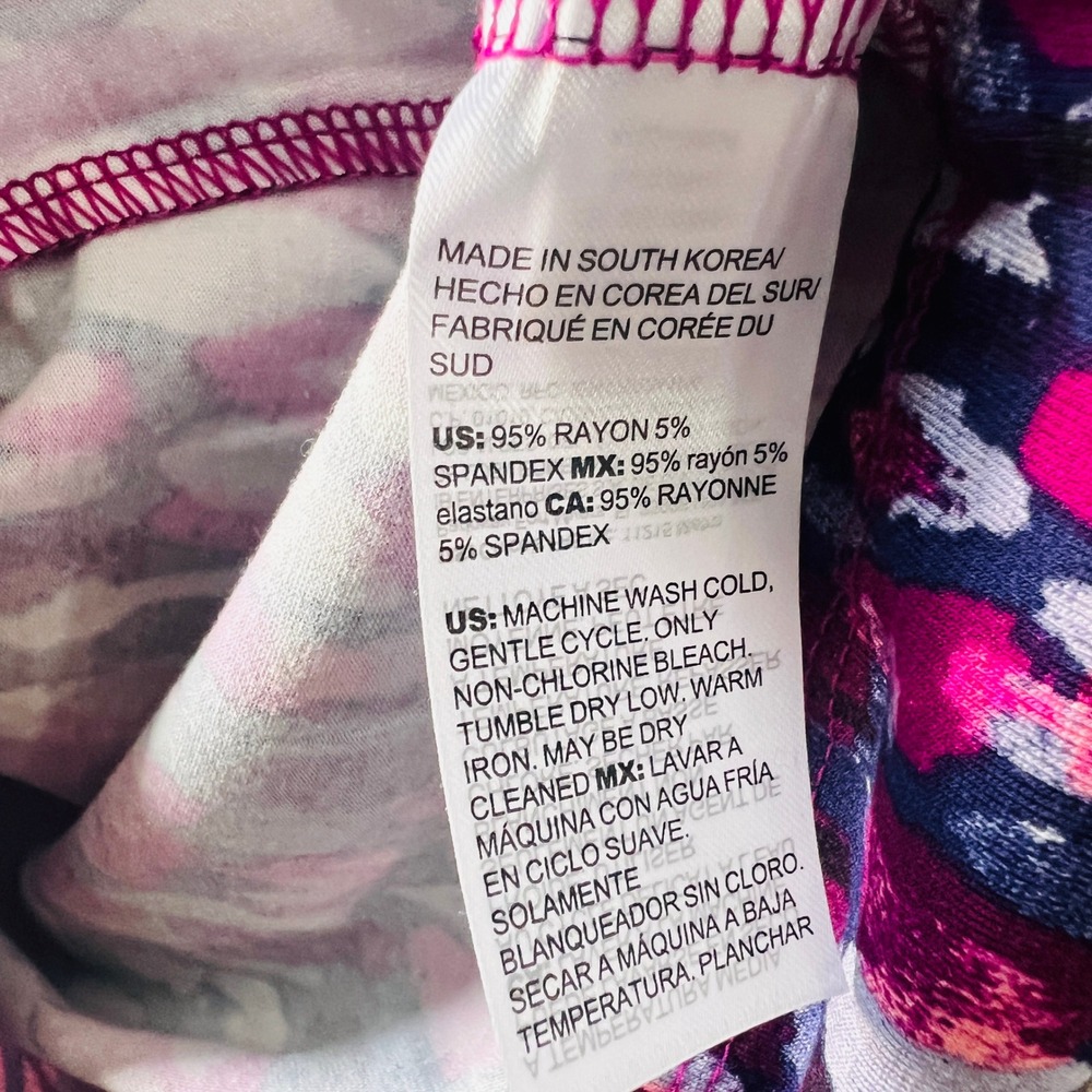 Chicos Purple Pink Abstract Brushstroke Long Sleeve Top Size 4 XXL Casual Artsy - Picture 5 of 10